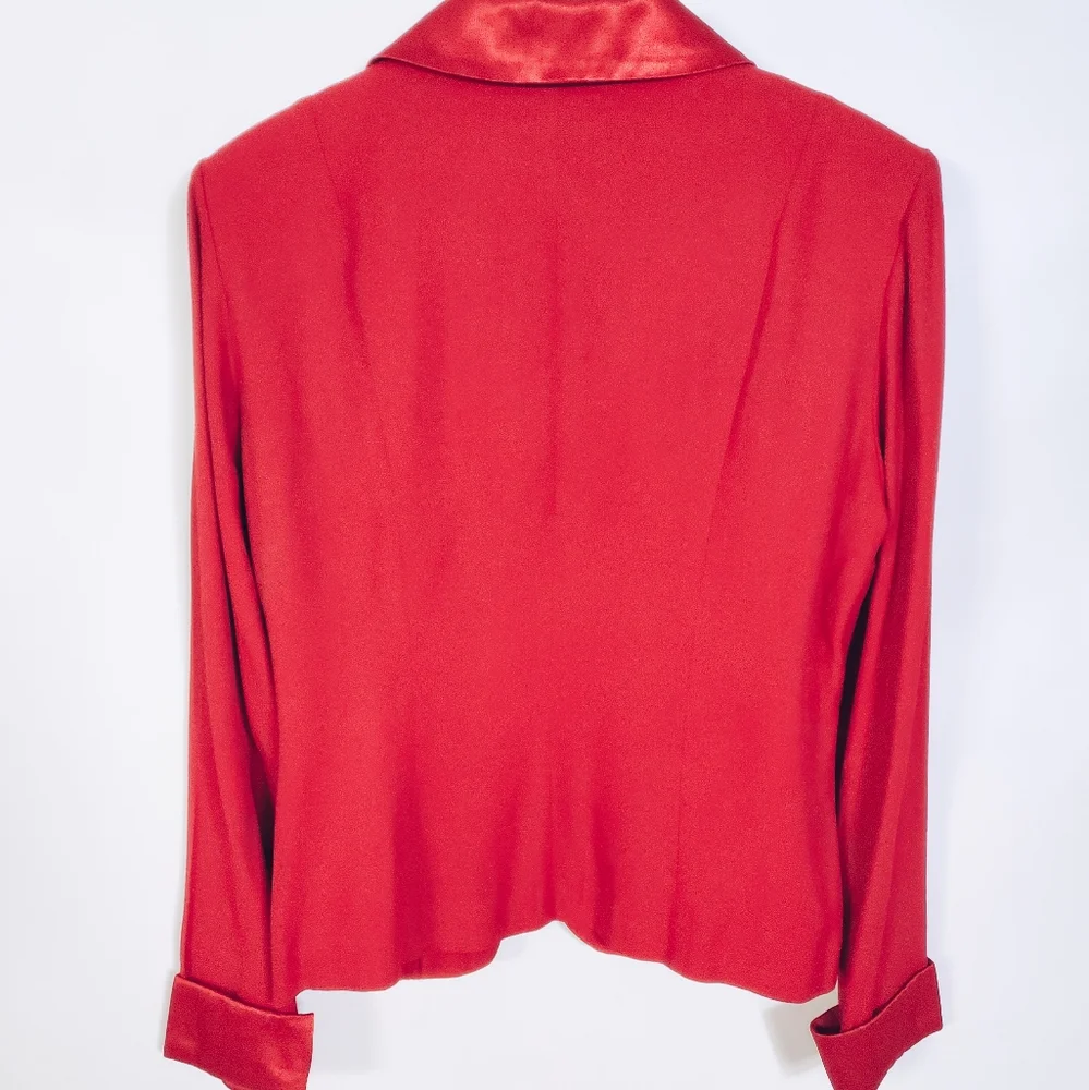 Satin Trim Suit Jacket